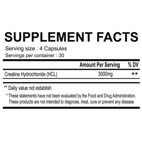 Creatine HCL (120 Caps)