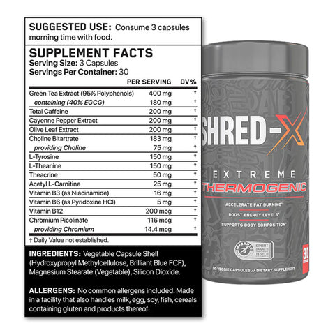 ABE Shred-X Extreme Thermogenic Capsules (90 Caps)